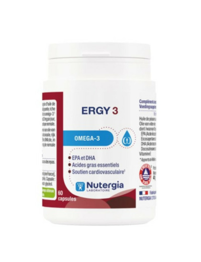 Ergy 3 60 Capsules Oméga 3 Nutergia