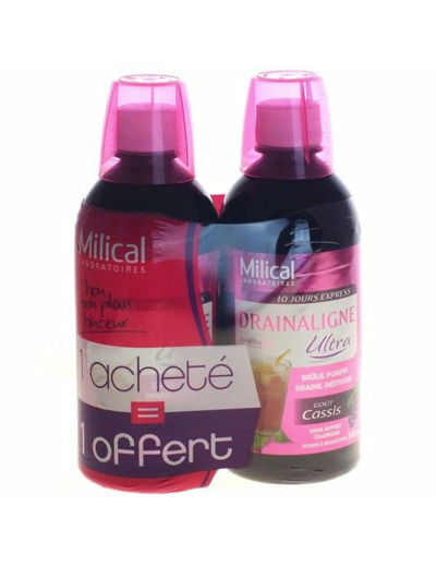 Draineurs Ultra 2x500ml goût Cassis Milical