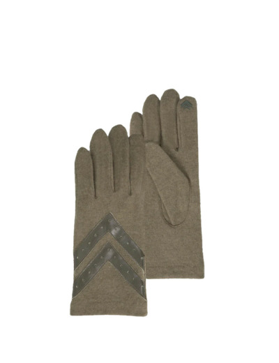 Isotoner Gants Tactiles Pour Femme En Laine Kaki