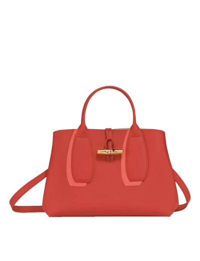 Longchamp Roseau Shadow Sac Porté Main M Blush