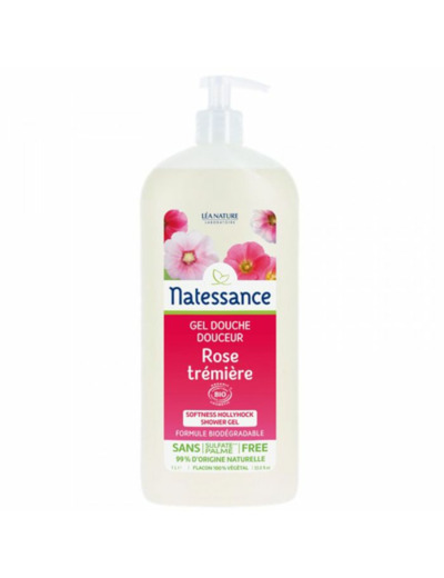 Gel Douche Rose Tremiere Douceur 1l Natessance