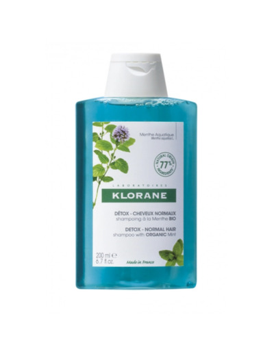 Shampooing Detox Anti Pollution 200ml Menthe Aquatique Bio Klorane