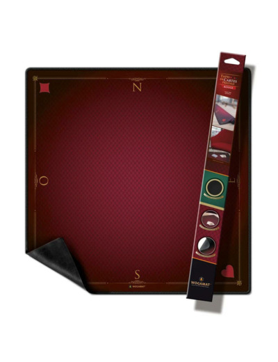 TAPIS CARTES PRESTIGE ROUGE (FORMAT TAROT 60X60 CM)