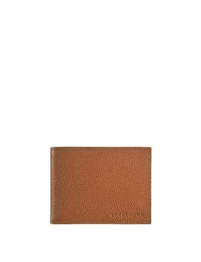 Longchamp Veau Foulonné Portefeuille En Cuir Caramel