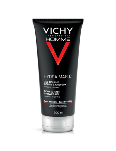 Gel Douche Corps & Cheveux Hydratant Energisant Hydra Mag-c 200ml Homme Vichy