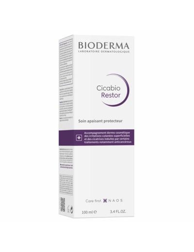 Soin apaisant protecteur 100ml Cicabio Restor accompagnement dermo-cosmétique des irritations cutanées Bioderma