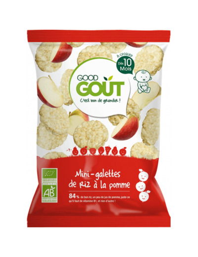 GOOD GOUT MINI-GALETTE DE RIZ POMME 40G