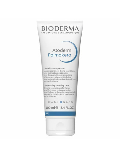 Crème apaisante mains pieds 100ml Atoderm Palmakera Peaux très sèches Bioderma