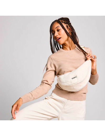 Hindbag Andrea Sac Banane Fausse Fourrure Teddy Arctique