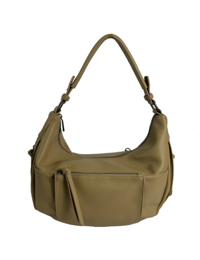 Farfouillette Grand Sac Besace Similicuir Grainé Sable
