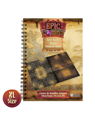 Livre Plateau de Jeu : Donjons (305x420 mm) Taille XL - A3- Couve