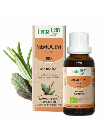 Memogem Bio 30ml Complexes De Gemmotherapie Mémoire Herbalgem