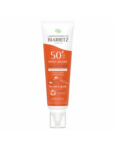 Spray Protecteur SPF50+ Bio Idéal pour toute la famille 150ml Soins Solaires Laboratoires De Biarritz