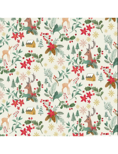 Tissu Xmas Canvas motifs NÖEL