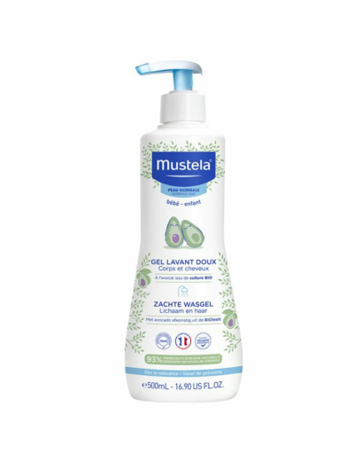 Gel Lavant Doux Corps Et Cheveux 500ml Peaux Normales Mustela