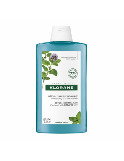 Shampooing Detox 400ml Menthe Aquatique Bio Klorane