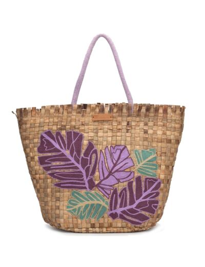 Biba Hyacinthe Sac Panier Natural Lavanda