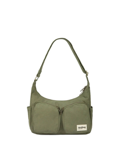 Hindbag Emile Sac Besace Multipoches En Coton Bio Olive