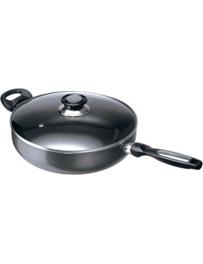 Beka 13075284 Pro Induc Anthracite sauteuse + couvercle verre en aluminium intérieur revêtu 28 cm