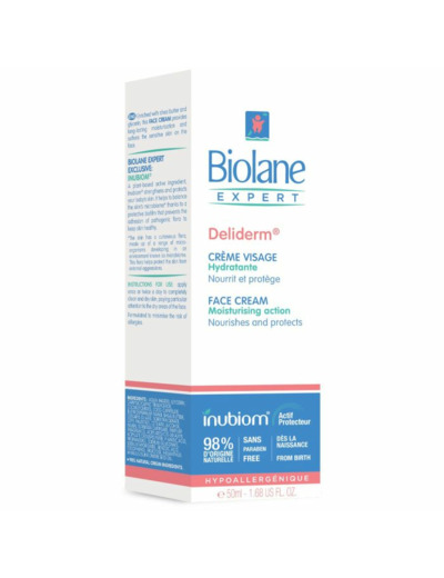 Deliderm Creme Visage Bebe 50ml Biolane