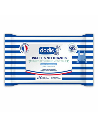 Lingettes Nettoyantes Dermo-apaisantes x70 Visage, corps et siège Dodie