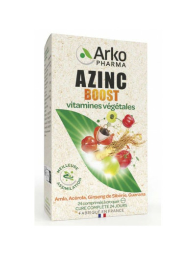 Vitamines Végétales 24 comprimés Azinc Boost Arkopharma