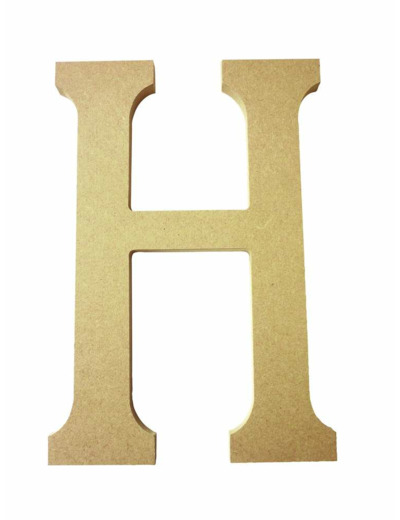 Lettre "H" Mdf - Hauteur : 220 mm