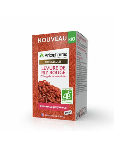 Levure de Riz Rouge Bio 120 Gélules Arkogélules Arkopharma