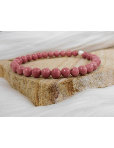 BRACELET RHODONITE ROSE