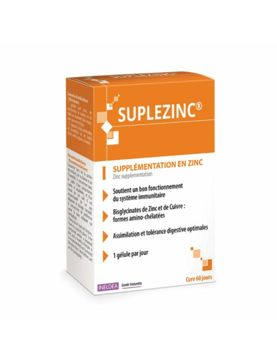 Suplezinc x60 gélules Ineldea