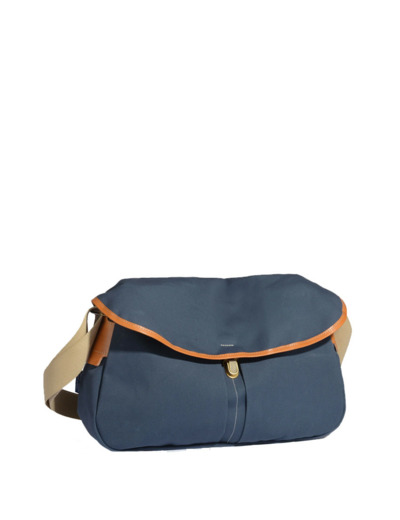 Bleu De Chauffe Léon Sac Besace En Coton Bleu Marin