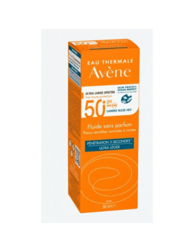 Fluide Spf50+ Sans Parfum Ultra-Léger 50ml Solaire Avène