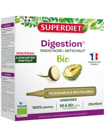 Quator Bien-être du foie Bio 20 unidoses de 15ml Superdiet