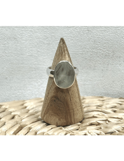 BAGUE ARGENT AIGUE MARINE