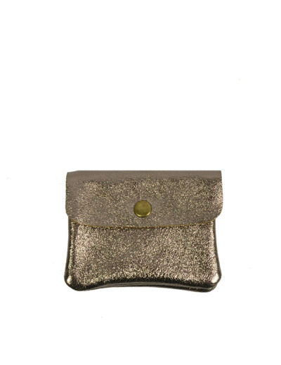 Farfouillette Porte-monnaie compact Cuir PM Taupe