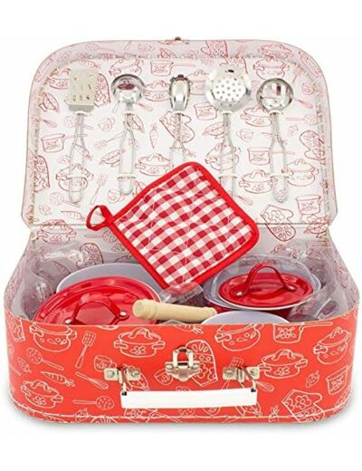 Ulysses 5063 12 pièces Ensemble de Cuisine dans Une Valise Box, Rouge