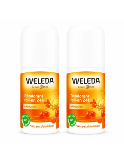 Deodorant Roll-on 24h 2x50ml Argousier Weleda