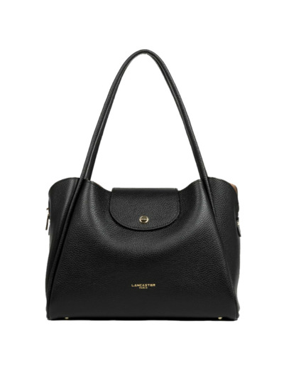 Lancaster Ida Double Sac Cabas Porté Epaule 470-85 Noir-In-Nude