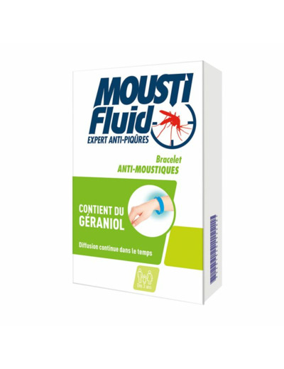 Bracelet anti-moustiques x1 Contient du géraniol Moustifluid