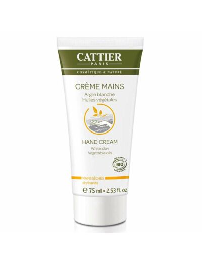 CATTIER CR MAINS ARGIL BLA 75ML