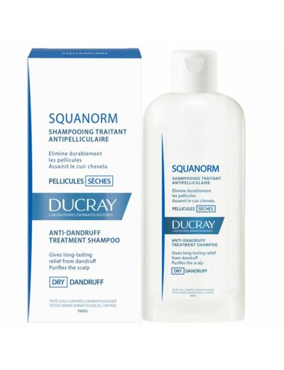 Shampooing Traitant Antipelliculaire Pellicules Seches 200ml Squanorm Ducray