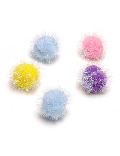 Pompons - Irisés - Diamètre 2,5 cm