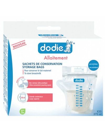 20 Sachets De Conservation De Lait Maternel 270ml Dodie