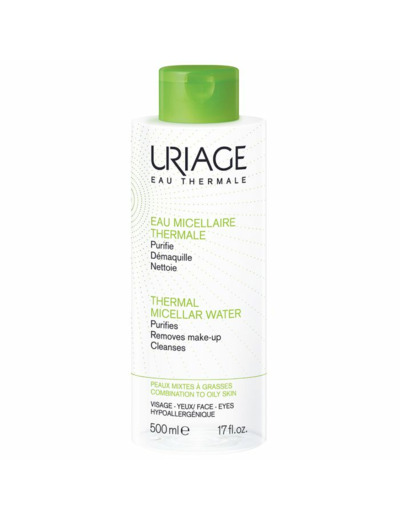 Eau Micellaire Thermale 500ml Hygiène visage Peaux Mixtes A Grasses Uriage