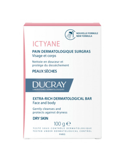 Pain Dermatologique Surgras Visage Et Corps Peaux Seches 100g Ictyane Ducray
