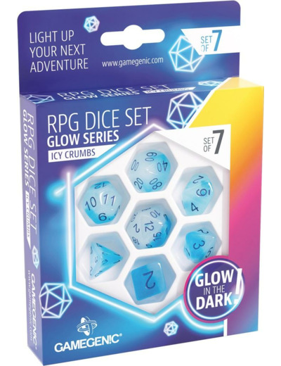 Glow Series -Icy Crumbs- Set de 7 Dés