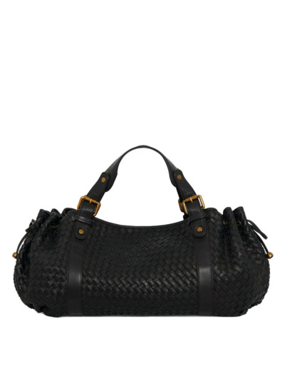 Gérard Darel Le 24 Heures Sac À Main Cuir Tressé Noir