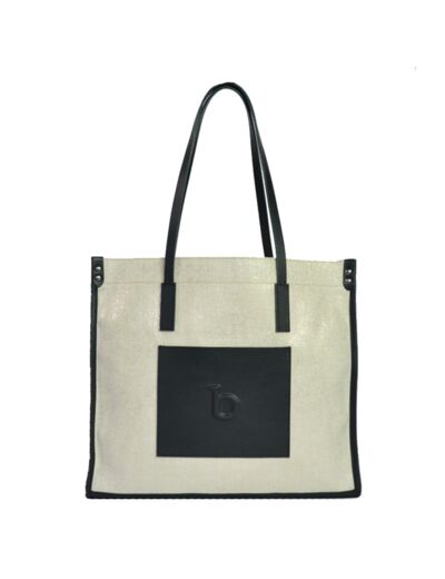 Berthille Sac Shopping Toile Beige / Noir