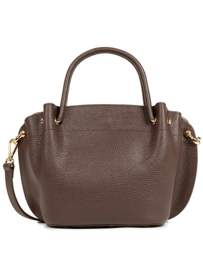 Lancaster Foulonne Double Sac A Main Louisa 470-18 Marron In Or Pâle