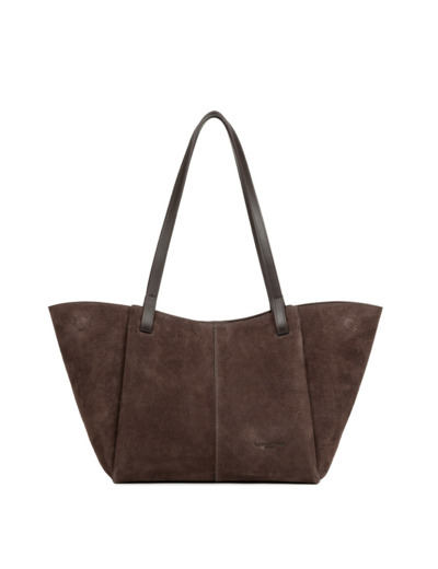 Lancaster Suède Sac Cabas 530-58 Marron